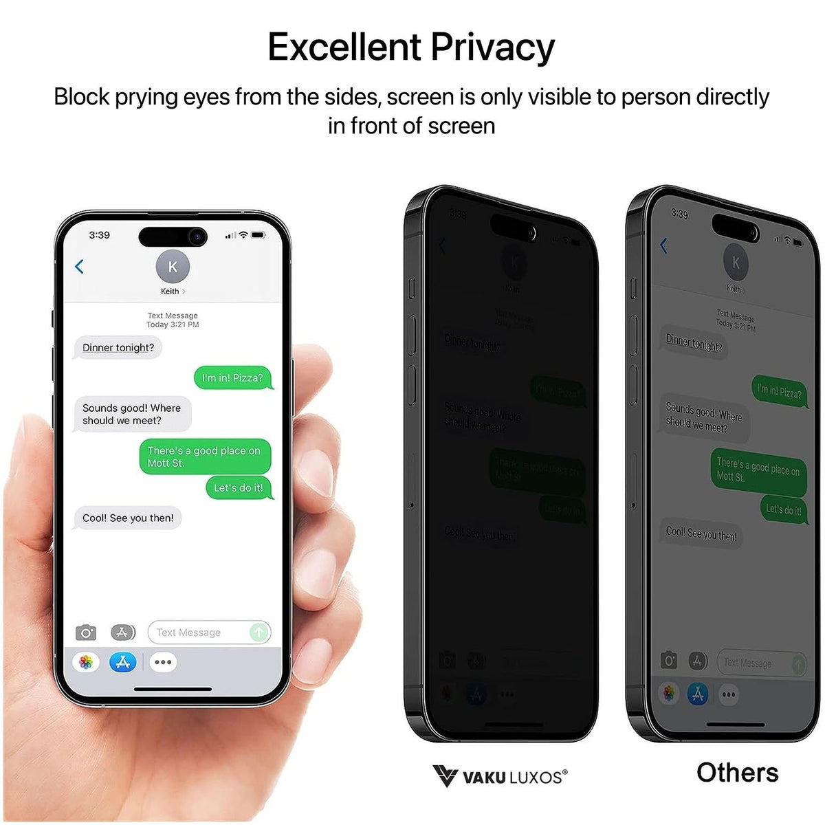 iPhone 15 Pro Max Protecteur d'écran, Premium Pro Glass Privacy Guard