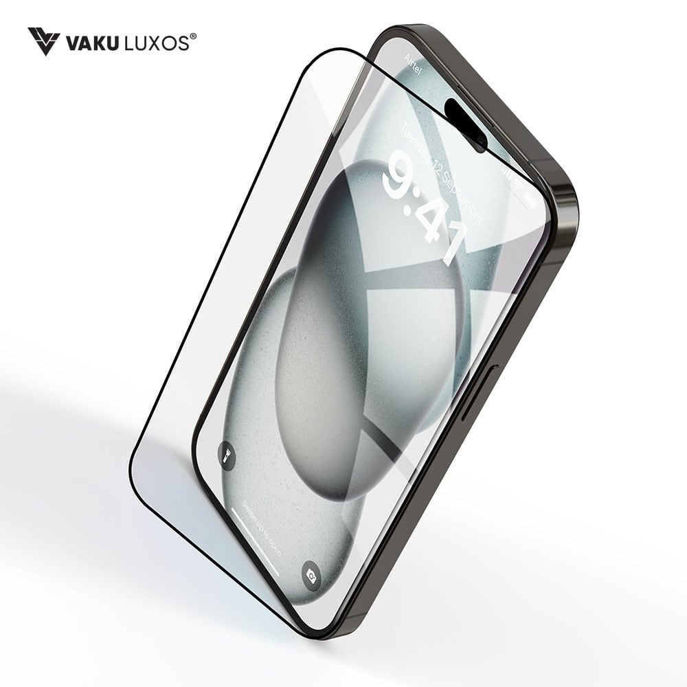 Vaku® Apple iPhone 15 Screen Protector HD Tempered Glass 3D Anti Scratch  Upgrade Edge Protection Glass