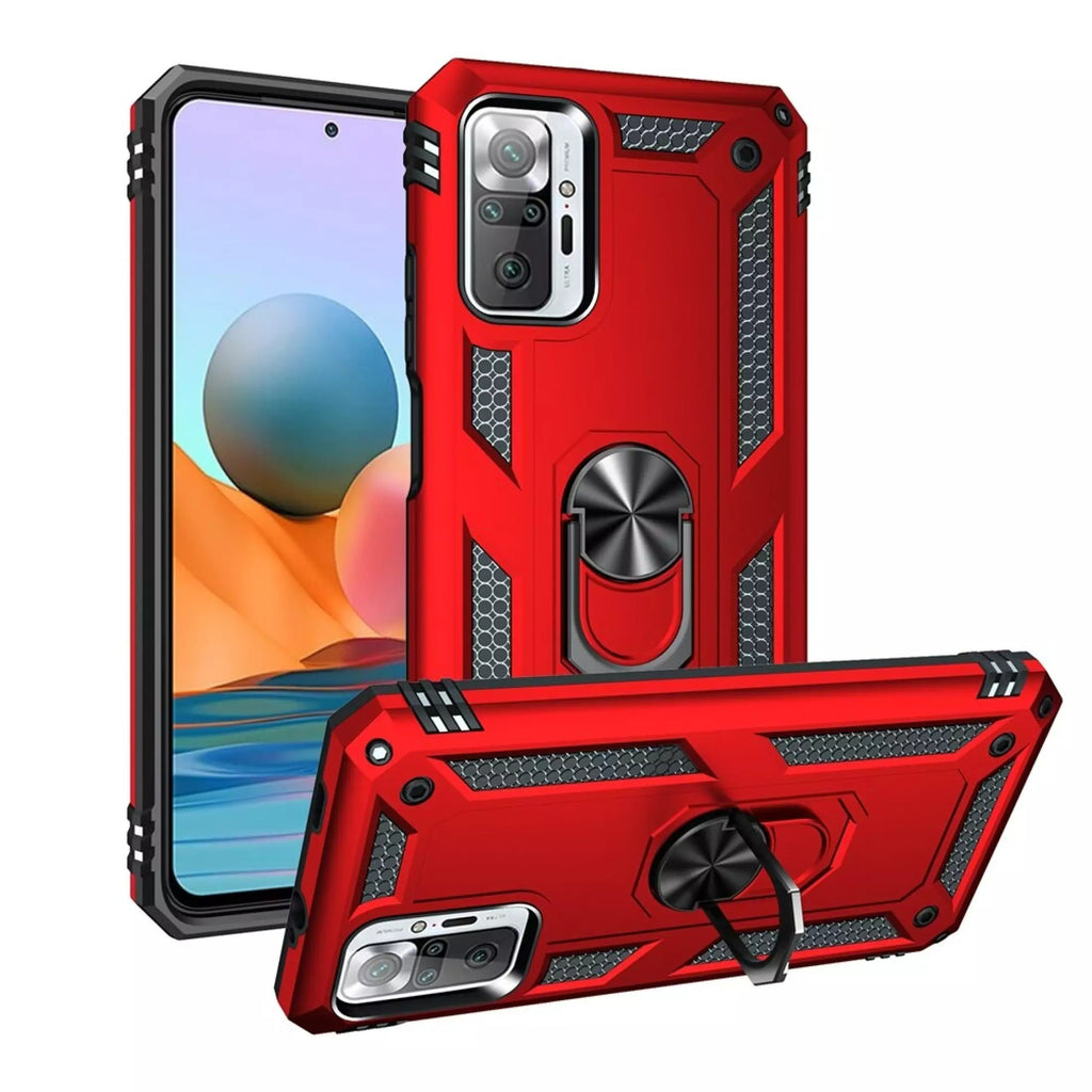 Vaku ® Xiaomi Redmi Note 10 Pro Hawk Ring Shock Proof Cover with Inbuilt Kickstand