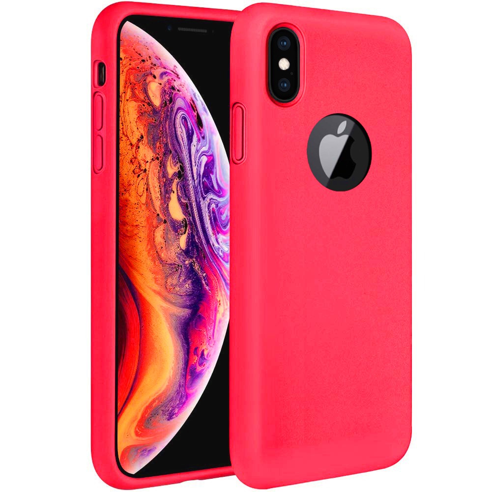 VAKU ® Apple iPhone XS Max Liquid Silicon Velvet-Touch Silk Finish Back Cover