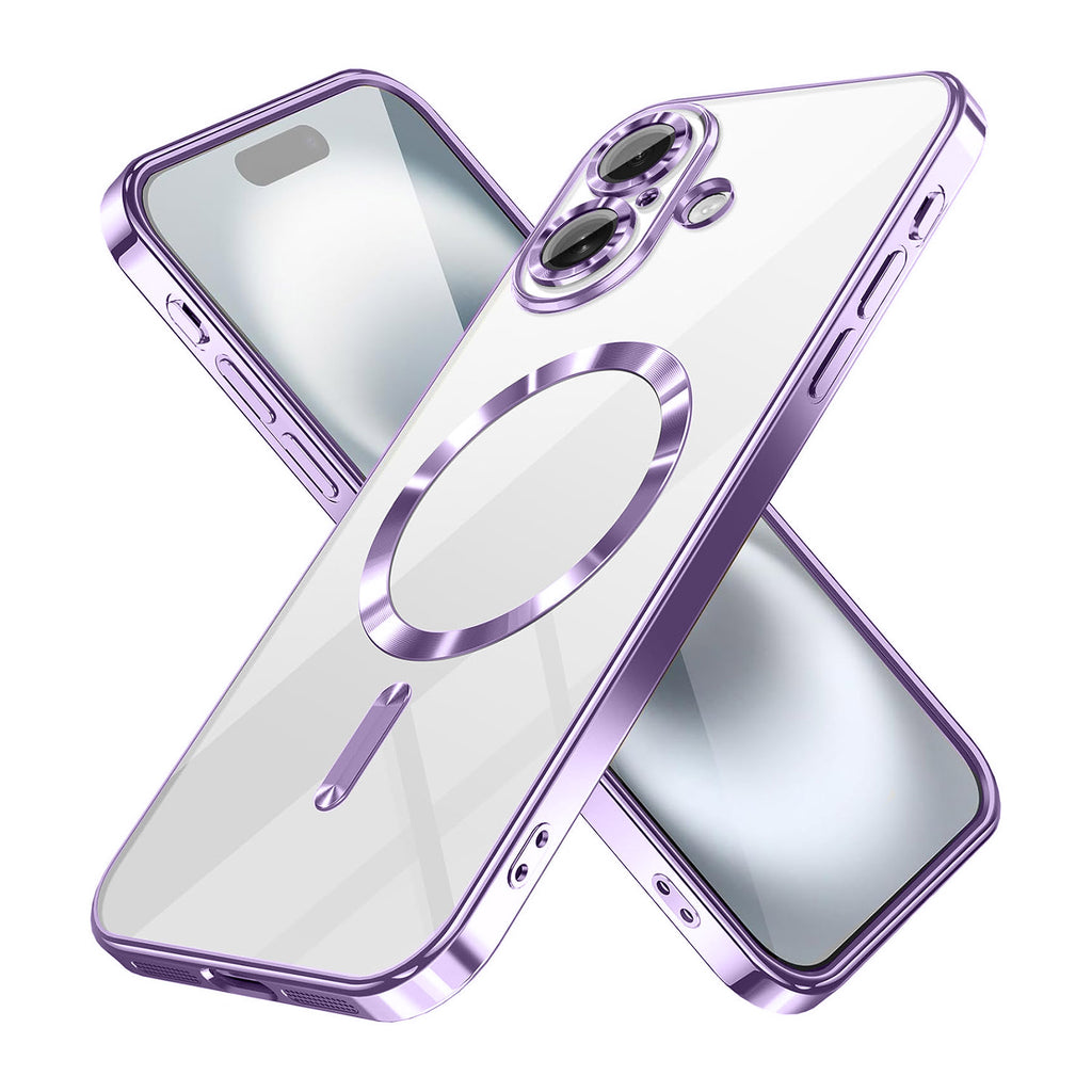 Vaku ® Apple iPhone 16 Luxury Electroplated Magnetic Magsafe Camera Protection TPU Back Cover Case