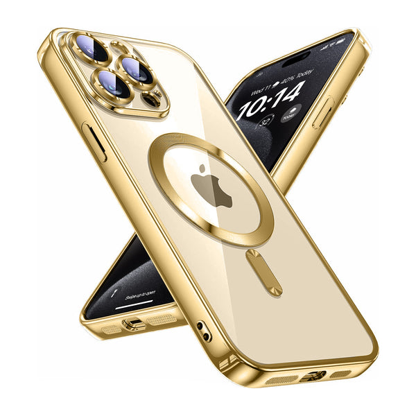 Vaku ® Apple iPhone 15 Pro Max Luxury Electroplated Magnetic Magsafe Back Cover