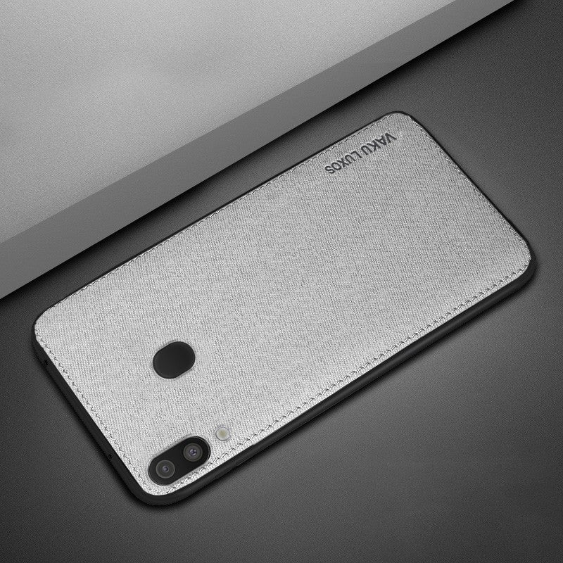 Vaku ® Samsung Galaxy A30 Luxico Series Hand-Stitched Cotton Textile Ultra Soft-Feel Shock-proof Water-proof Back Cover