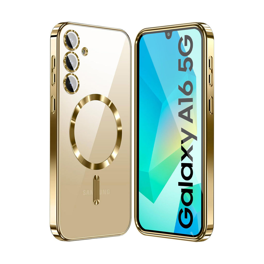 Vaku ® Samsung Galaxy A16 5G Luxury Electroplated Magnetic Magsafe Camera Protection TPU Back Cover Case