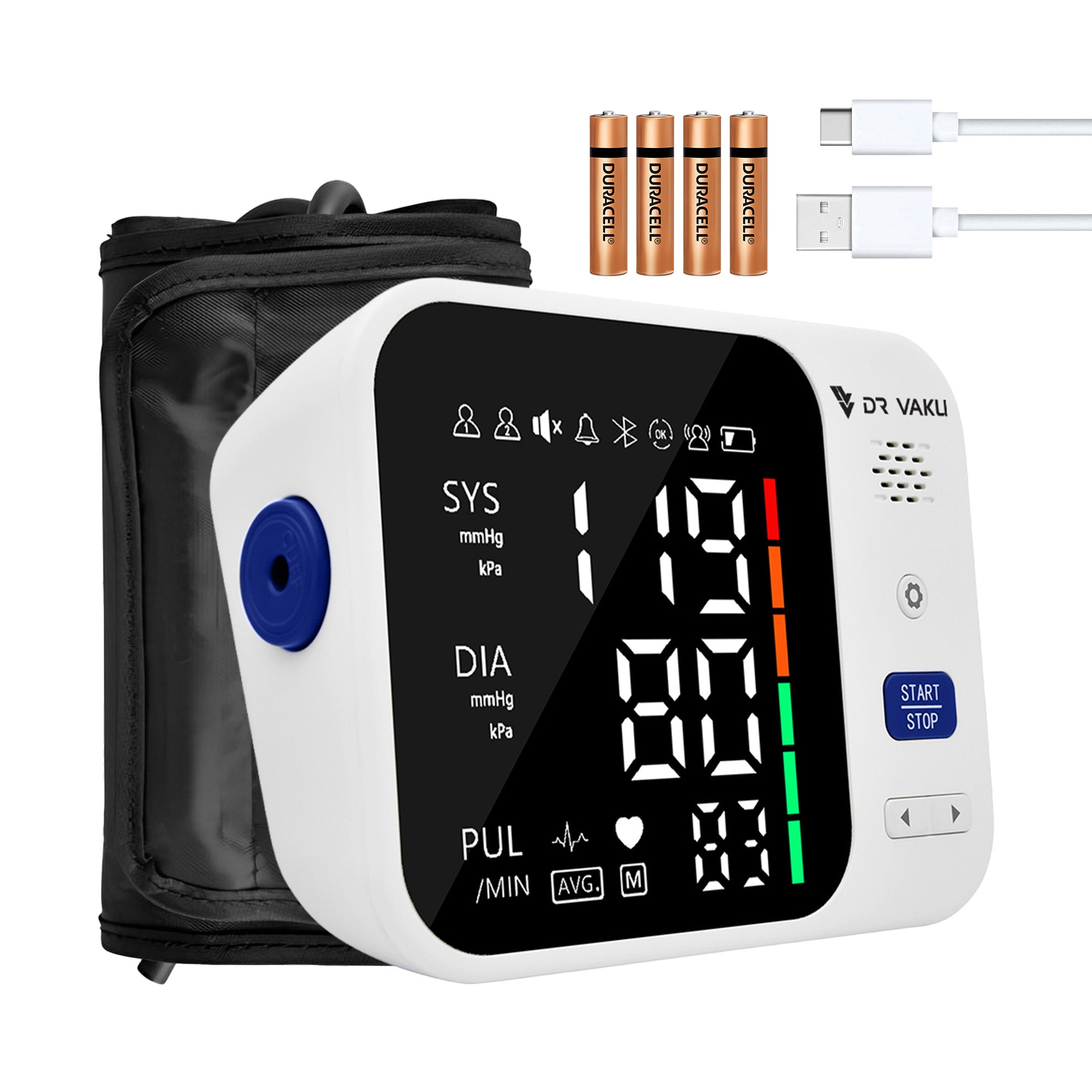 DR VAKU ® BP Monitor Fully Automatic Blood Pressure Machine with Talki ...
