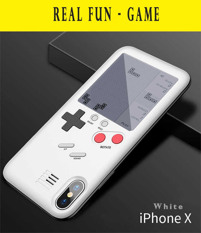 Vaku ® Apple iPhone X / XS Retro Video Gaming Console 26 in 1 Games Back Cover