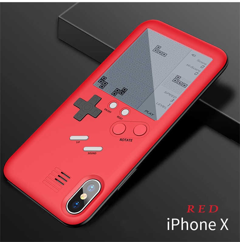Vaku ® Apple iPhone X / XS Retro Video Gaming Console 26 in 1 Games Back Cover