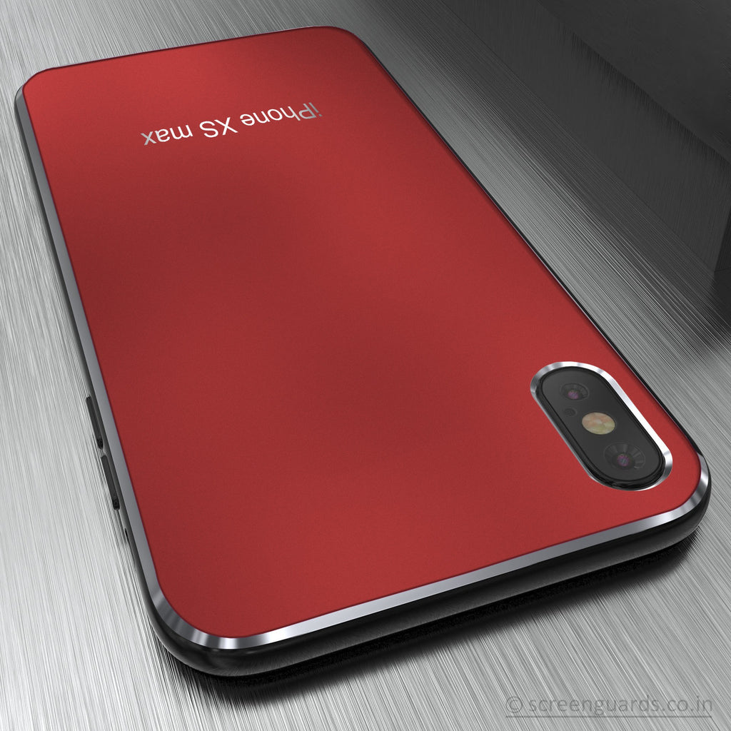 Vaku ® Apple iPhone XS Max Matte Metal Chrome Back cover