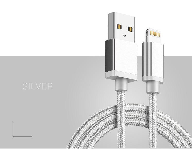 Vaku ® USB To Lightning Nylon Braided Data-Charging Cable