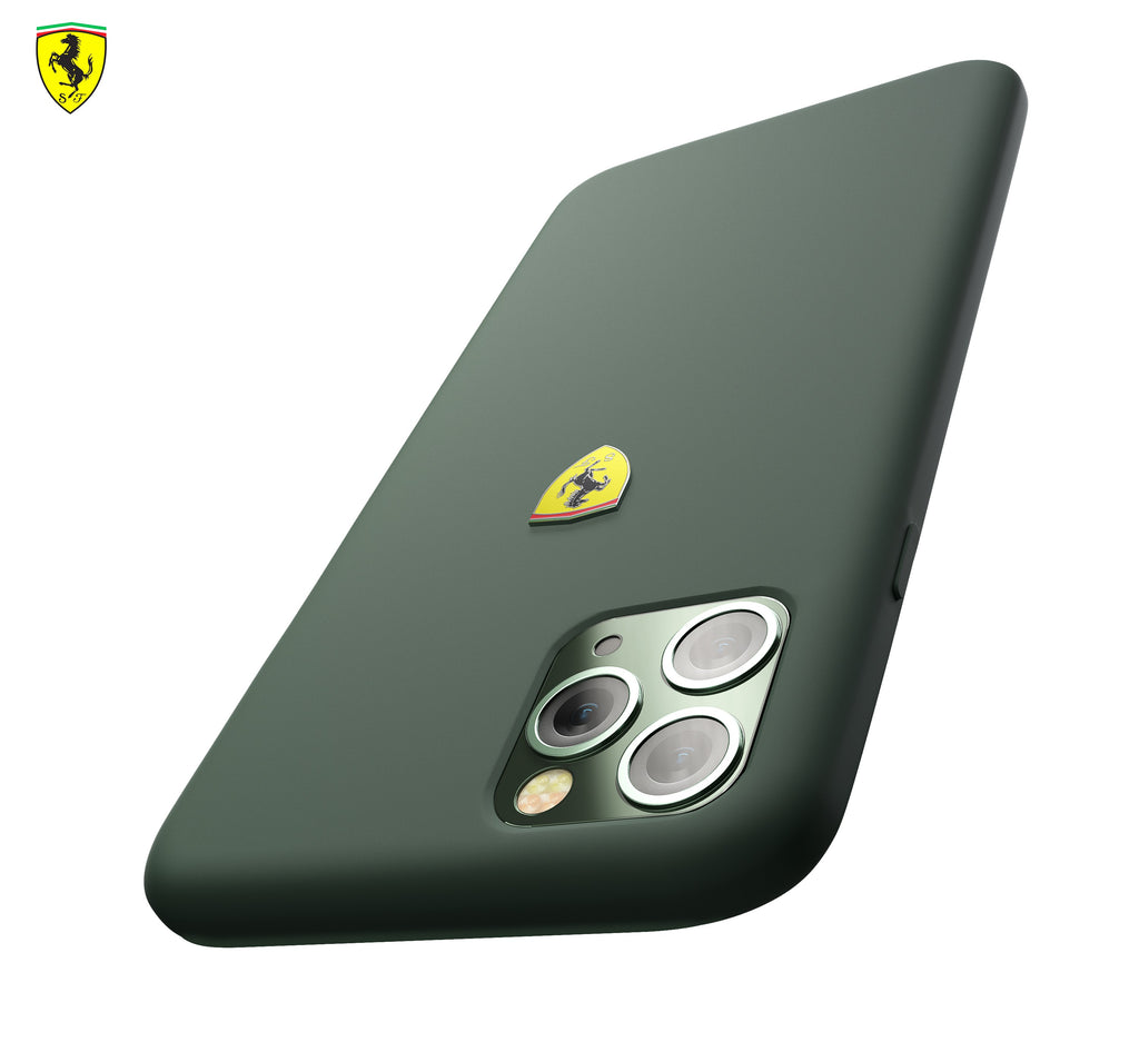 Ferrari ® Apple iPhone 11 Pro Max Liquid Silicon Velvet-Touch Silk Finish Back Cover