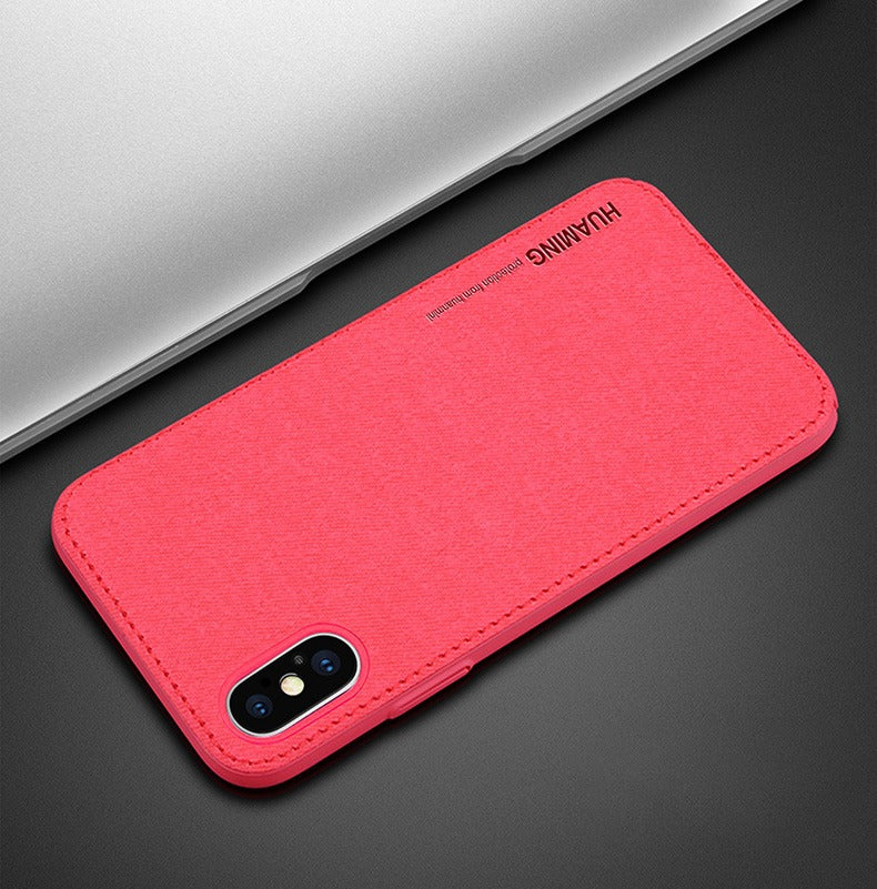Vaku ® Apple iPhone XS Max Luxico Series Hand-Stitched Cotton Textile Ultra Soft-Feel Back Cover