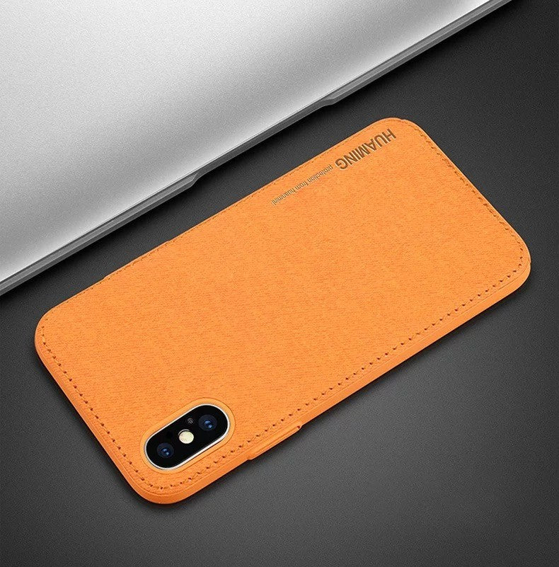 Vaku ® Apple iPhone X Luxico Series Hand-Stitched Cotton Textile Ultra Soft-Feel Back Cover