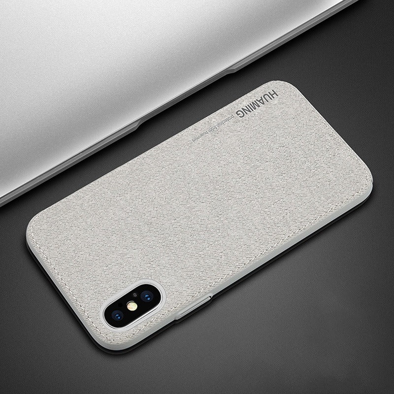 Vaku ® Apple iPhone XS Max Luxico Series Hand-Stitched Cotton Textile Ultra Soft-Feel Back Cover