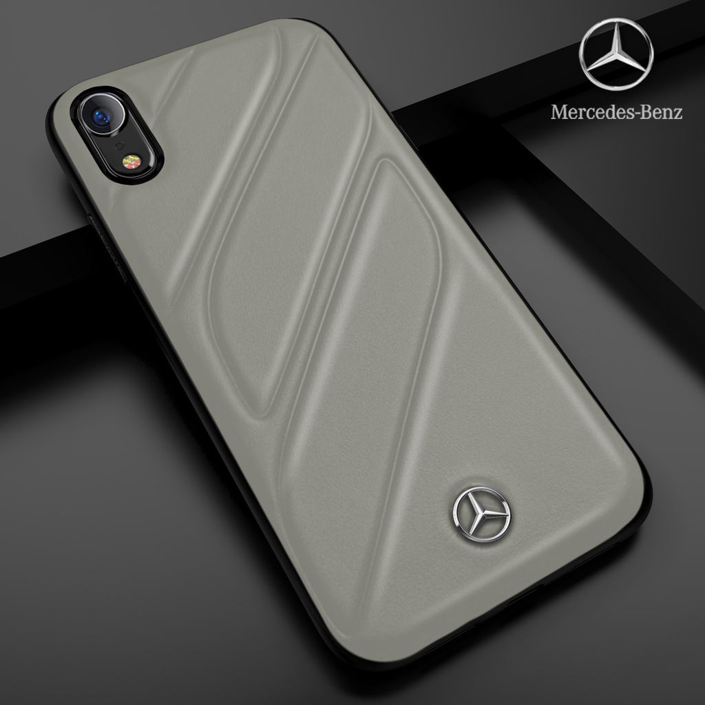 Mercedes Benz ® iPhone XR CLA CLASS Raven Leather Back Cover
