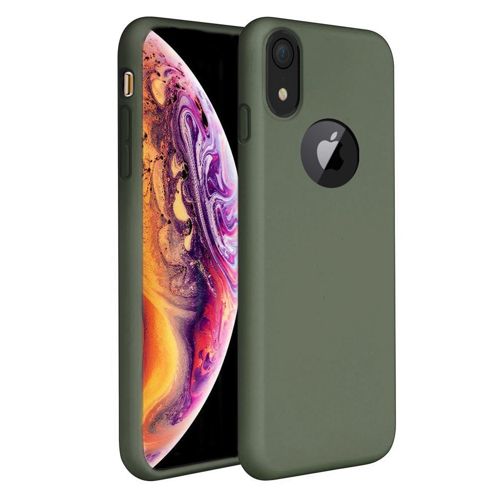 VAKU ® Apple iPhone XR Liquid Silicon Velvet-Touch Silk Finish Back Cover