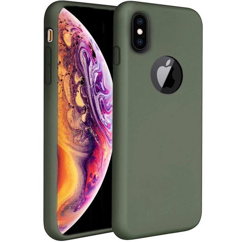 VAKU ® Apple iPhone XS Max Liquid Silicon Velvet-Touch Silk Finish Back Cover