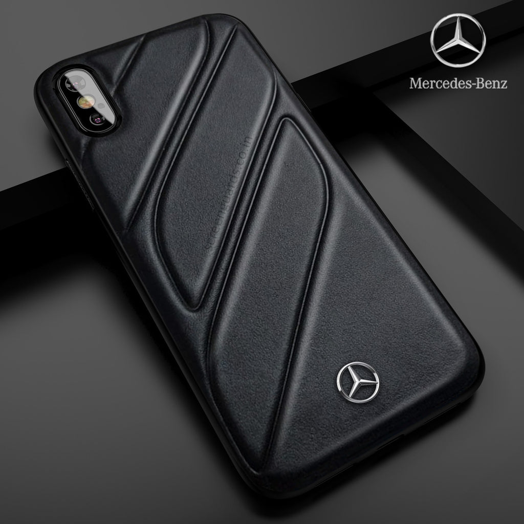 Mercedes Benz ® iPhone XS Max CLA CLASS Raven Leather Back Cover