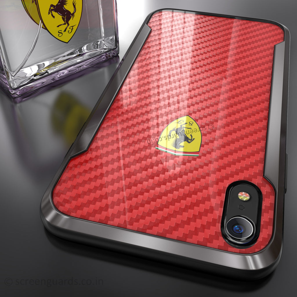 Ferrari ® iPhone XR APERTA Ultra-Thin with carbon fiber and Aluminum Alloy Back Cover