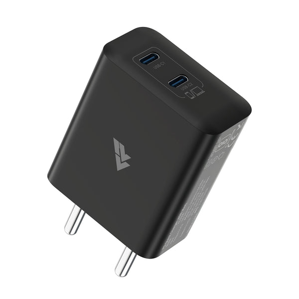 DR VAKU ® Duotex 45W PD Dual Port GaN Fast Charger Type C Adapter for IOS & Android Devices