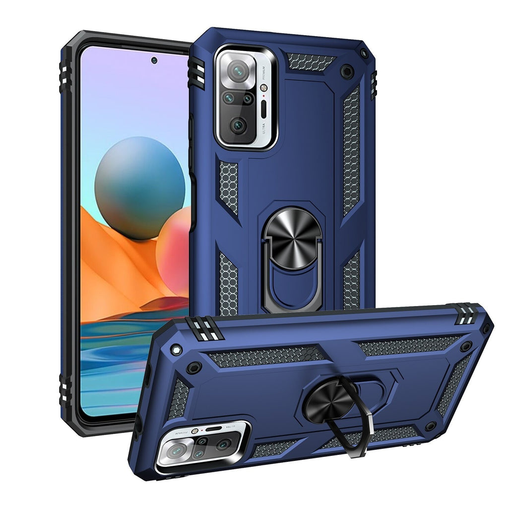 Vaku ® Xiaomi Redmi Note 10 Pro Hawk Ring Shock Proof Cover with Inbuilt Kickstand
