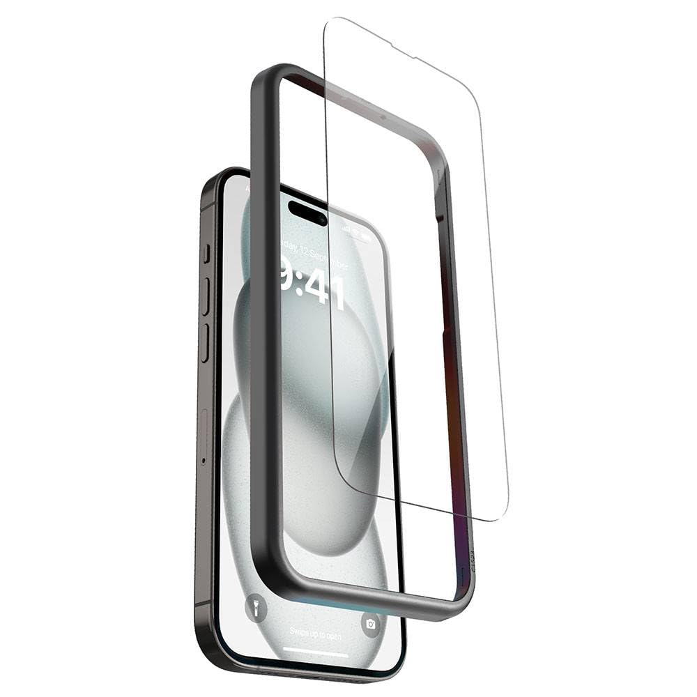 Vaku Luxos ® Apple iPhone 15 Plus 9H Tempered Glass Screen Protector with Applicator Kit