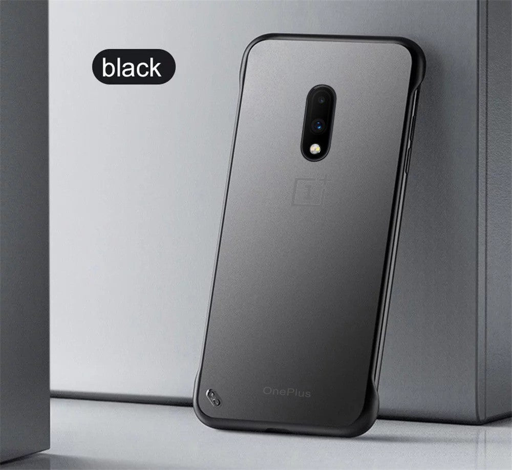 VAKU ® OnePlus 7 Frameless Semi Transparent Cover