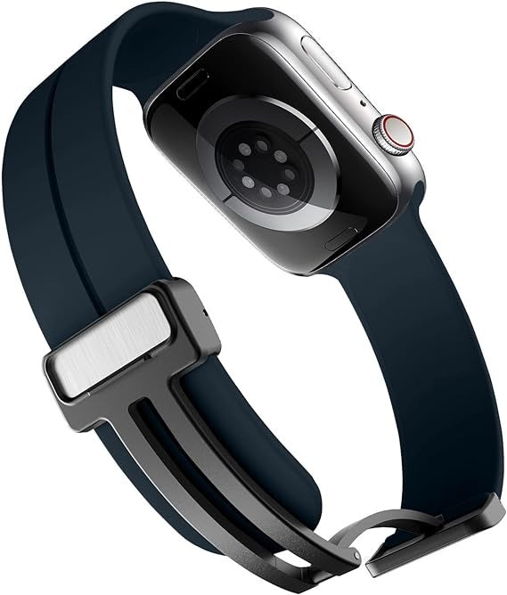 Vaku Luxos ® FREYA Silicone Watch Strap with Folding Magnetic Lock for Apple Watch 38 |40 | 41mm