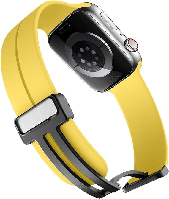 Vaku Luxos ® FREYA Silicone Watch Strap with Folding Magnetic Lock for Apple Watch 42 |44 |45 |49mm