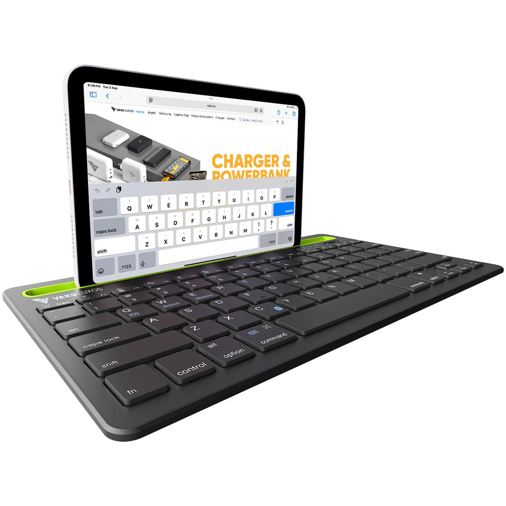 Vaku Luxos ® Keyflow 3.0 Wireless Bluetooth Keyboard with Rechargeable Battery