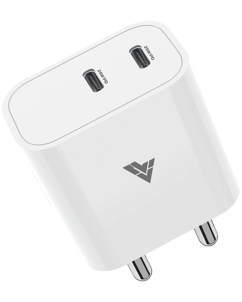 DR VAKU ® Nexor 25W PD Dual Port Charger Type C Adapter