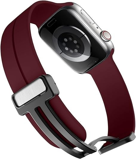 Vaku Luxos ® FREYA Silicone Watch Strap with Folding Magnetic Lock for Apple Watch 38 |40 | 41mm