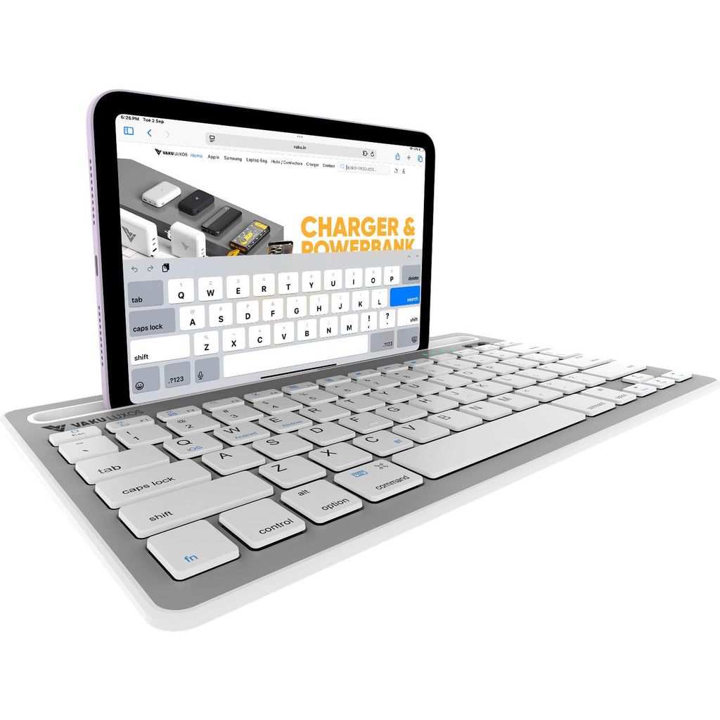 Vaku Luxos ® Keyflow 3.0 Wireless Bluetooth Keyboard with Rechargeable Battery