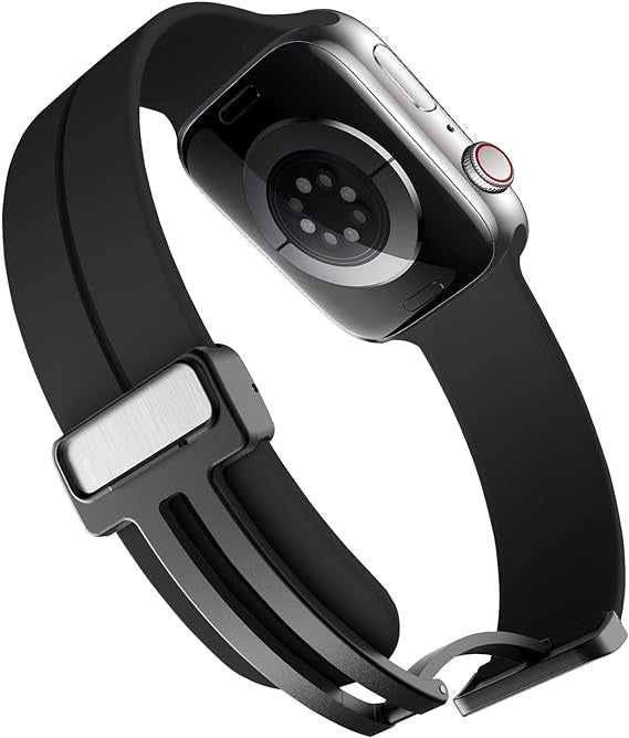 Vaku Luxos ® FREYA Silicone Watch Strap with Folding Magnetic Lock for Apple Watch 38 |40 | 41mm
