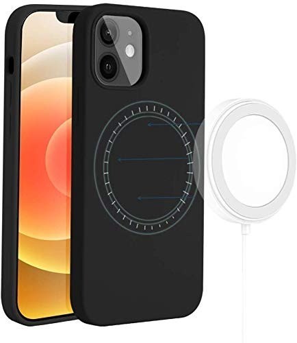 Vaku ® Apple iPhone 12 / 12 Pro Magsafe Built in Halo Lock Magnetic Silicon Velvet-Touch Finish Back Cover