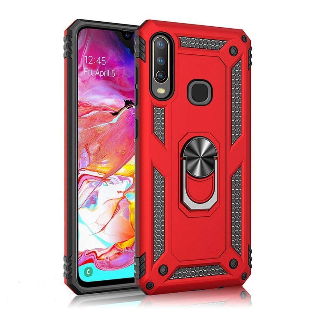 Vaku ® Vivo Y17 Hawk Ring Shock Proof Cover with Inbuilt Kickstand