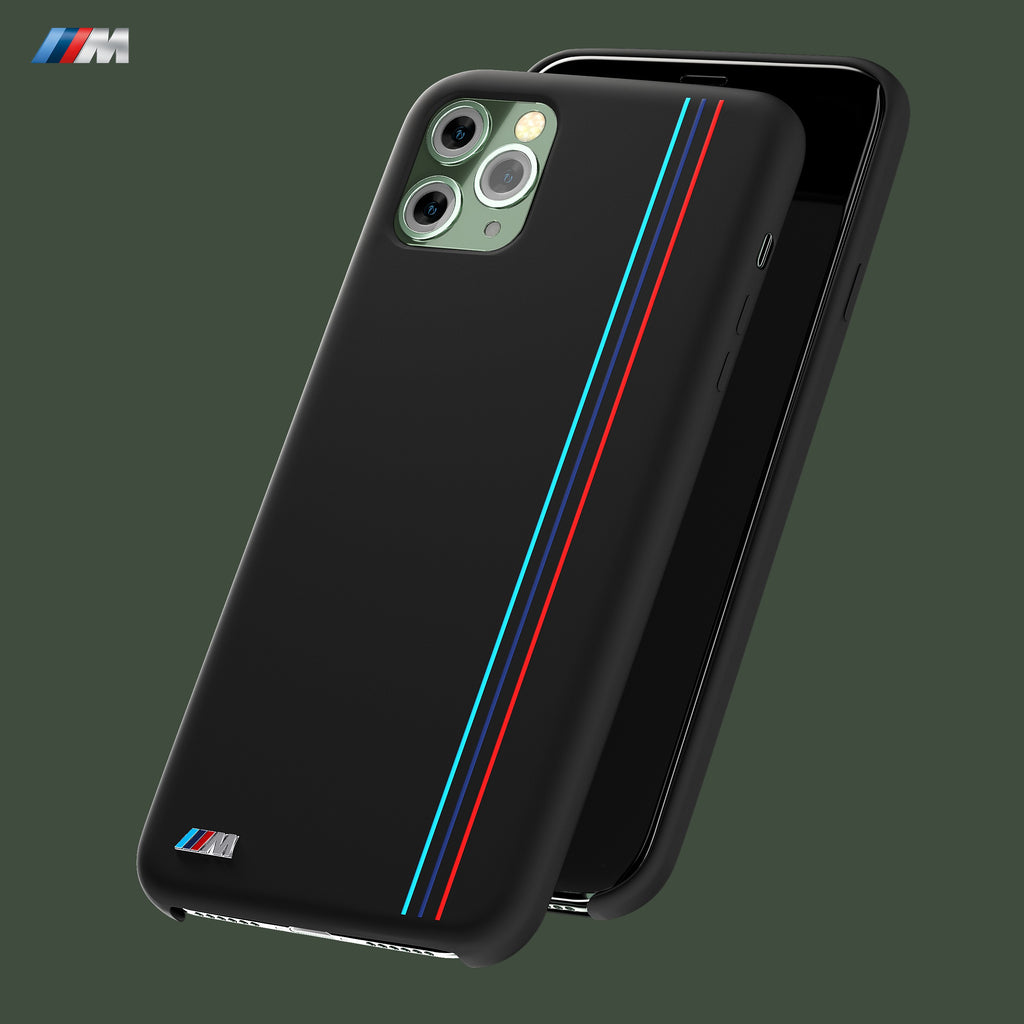 BMW Motorsports ® Apple iPhone 11 Pro X4 M Competition Vertical Strip Pure Silicon Back Cover