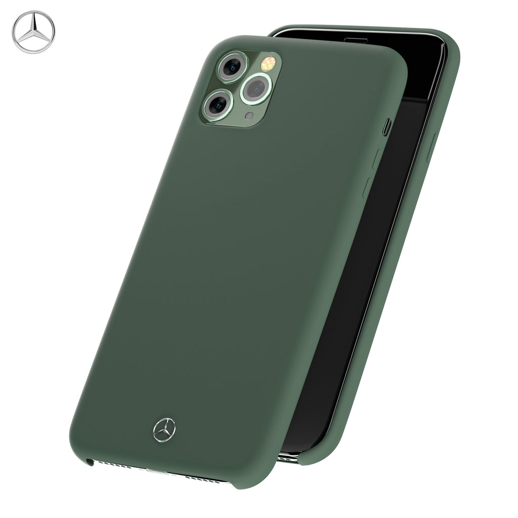 Mercedes Benz ® Apple iPhone 11 Pro Max Liquid Silicon Velvet-Touch Silk Finish Back Cover