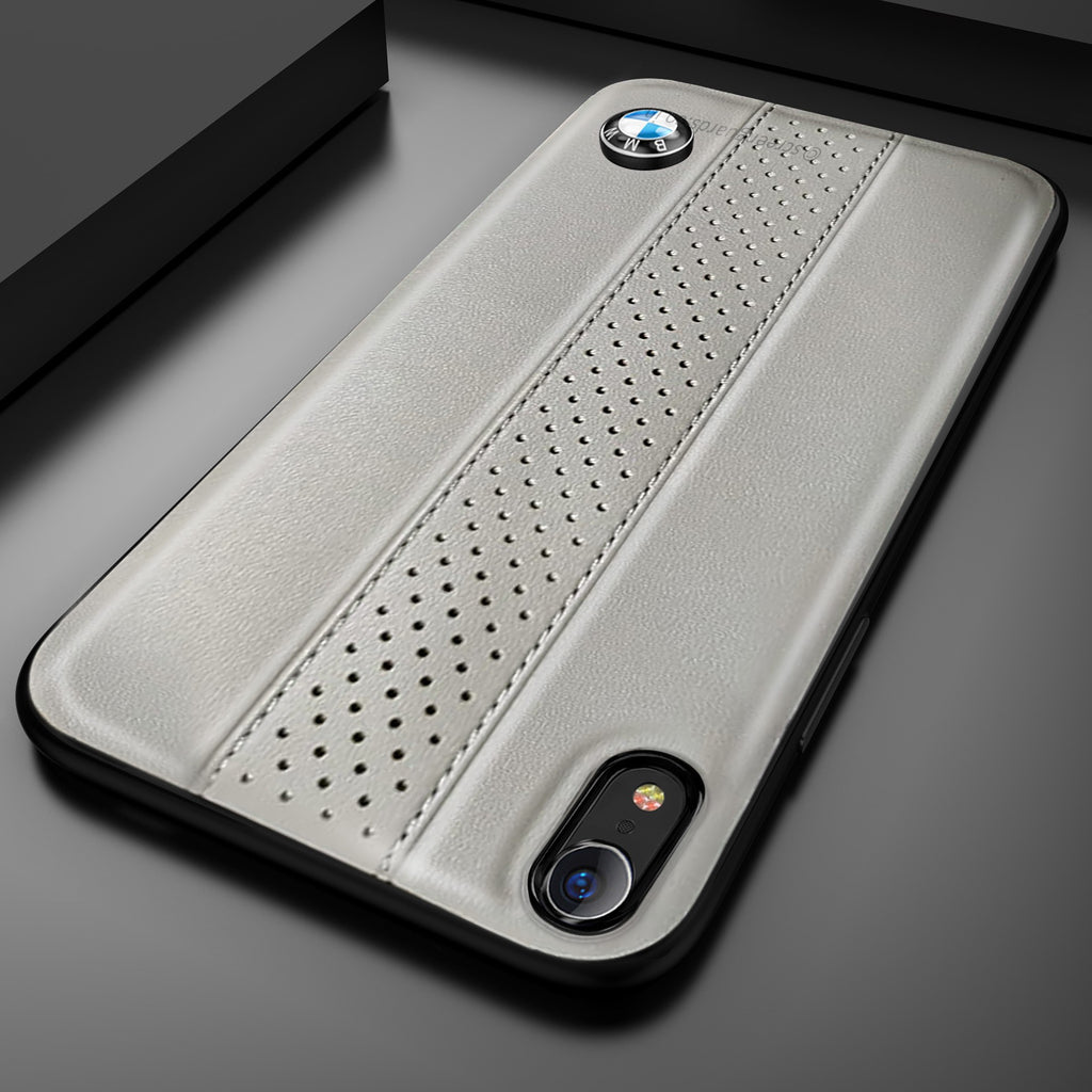 BMW ® iPhone XR M2 COMPETITION Freckled Leather Back Cover