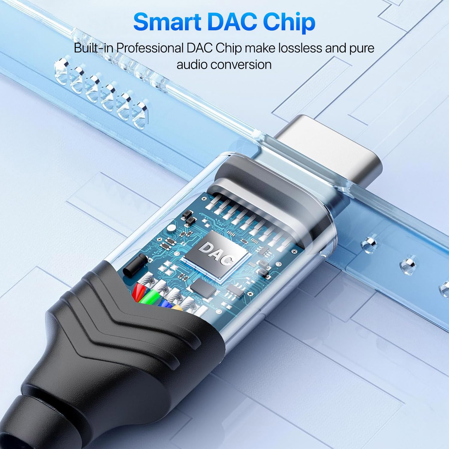 Vaku Luxos ® SonicPro Type C to 3.5 mm Jack Digital Audio DAC 24bit/96
