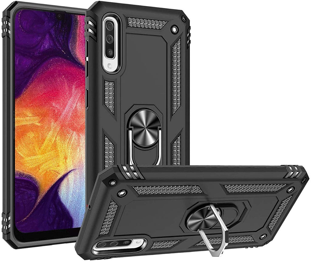 Vaku ® Samsung Galaxy A50 Hawk Ring Shock Proof Cover with Inbuilt Kickstand