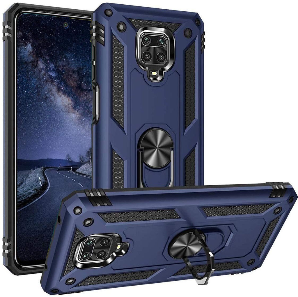 Vaku ® Xiaomi Redmi Note 9 Pro Max Hawk Ring Shock Proof Cover with Inbuilt Kickstand