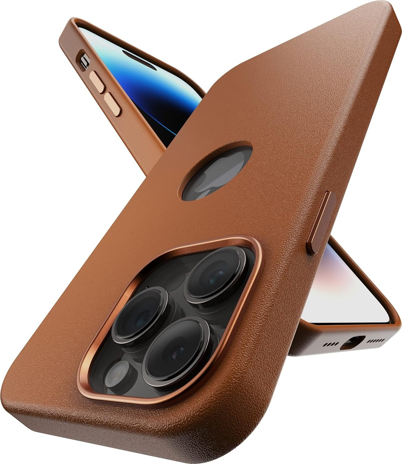 Vaku ® Apple iPhone 14 Pro Max Lexza Premium Leather Logocut Back