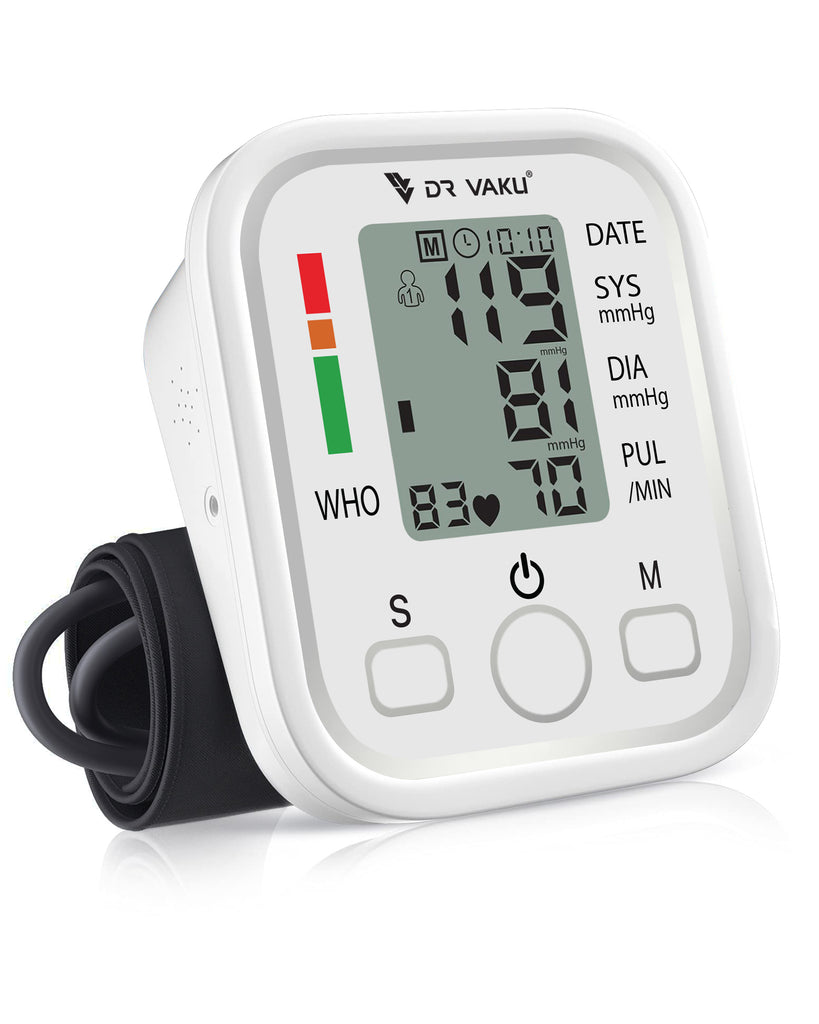 DR VAKU® Blood Pressure Monitor FDA Approved Automatic Upper Arm BP Machine & Digital BP Monitor Cuff Kit Accurate Measurement Largest Display Carrying Case