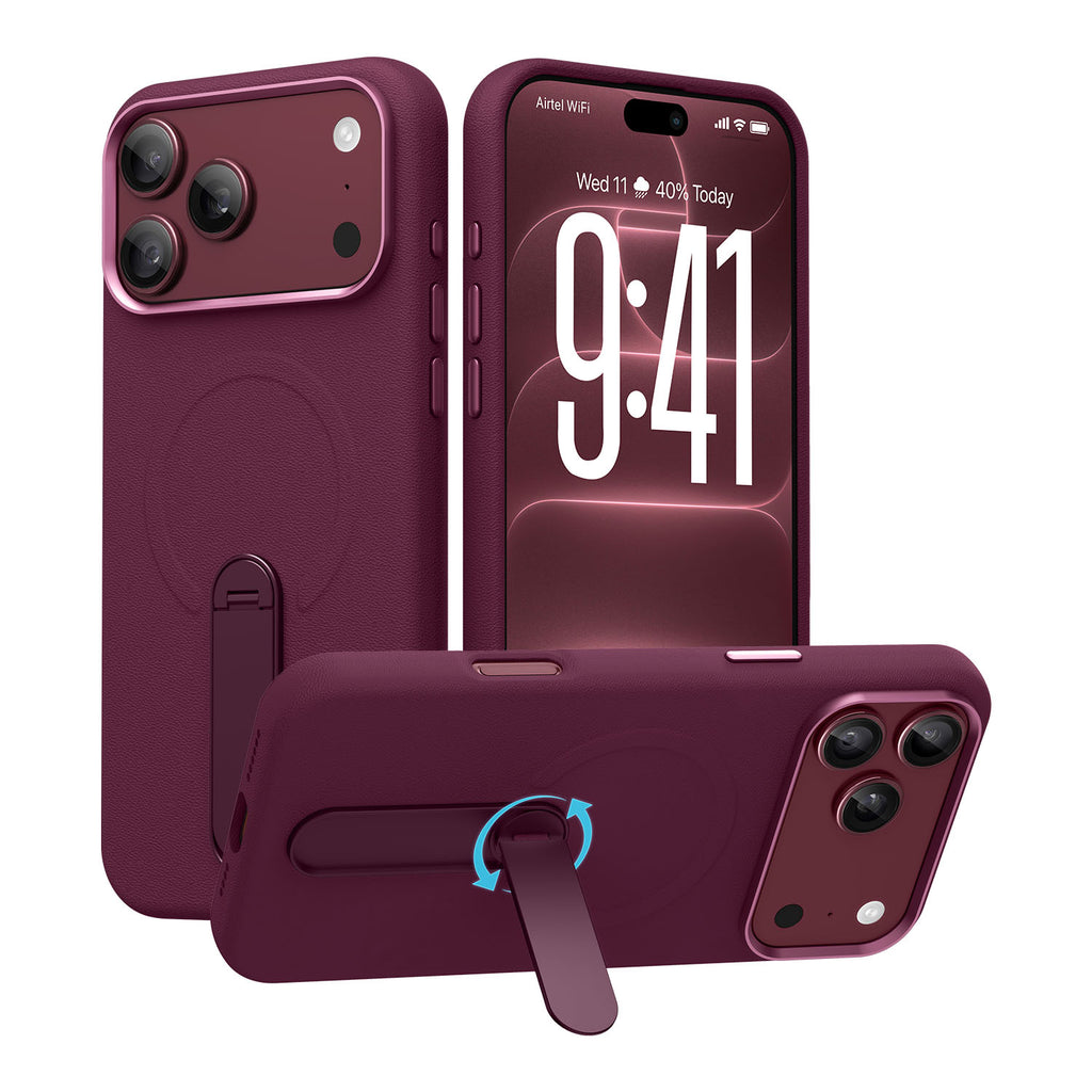 Vaku Luxos ® Apple iPhone 18 Pro Max Zayro Magpro Leather Scratch Resistant Back Cover