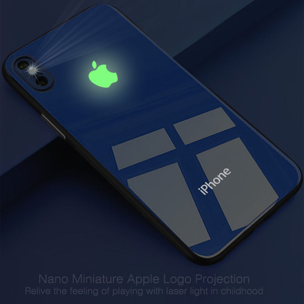 VAKU ® Apple iPhone XS Max 3D Logo Projector Radium Glow LED Case Back Cover
