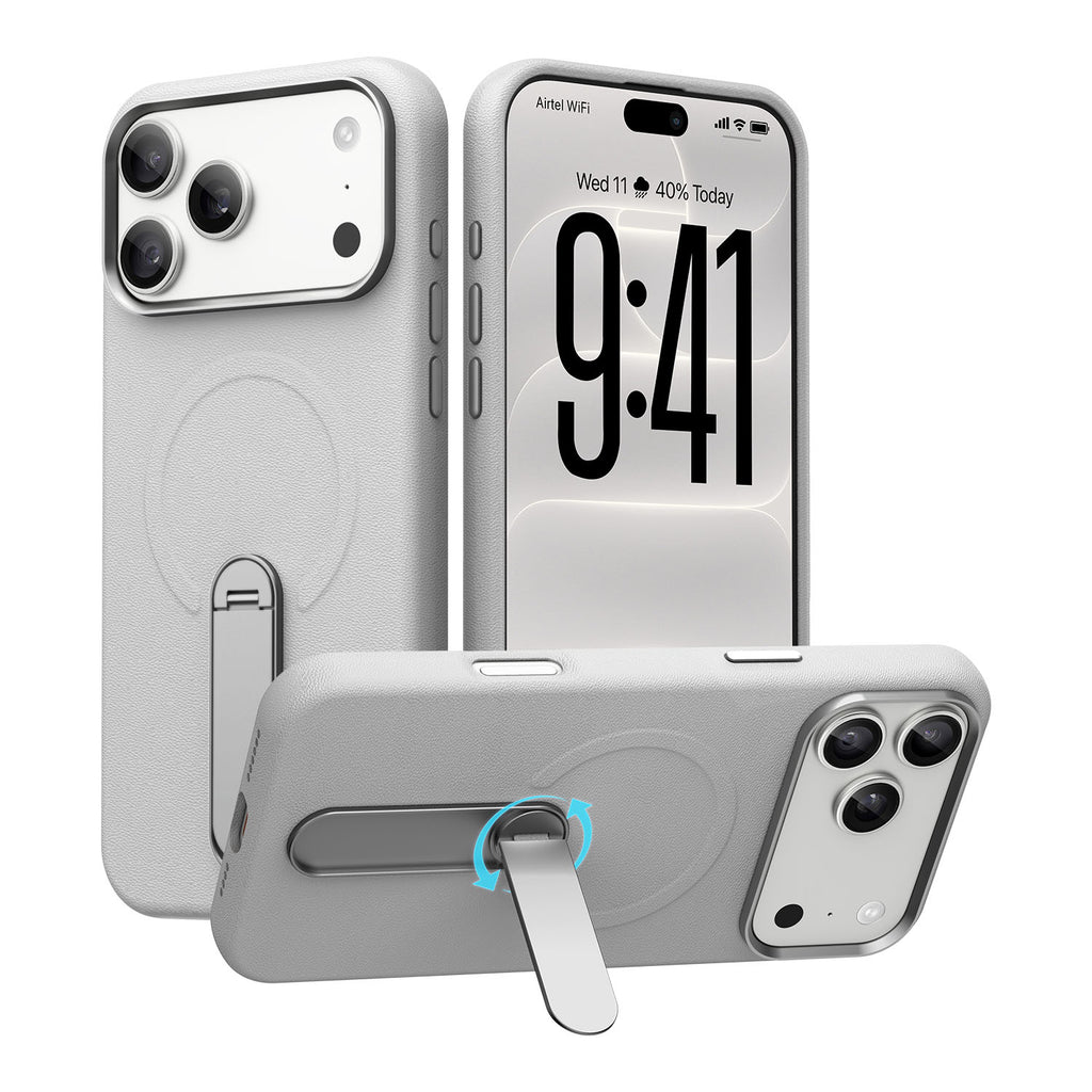 Vaku Luxos ® Apple iPhone 18 Pro Max Zayro Magpro Leather Scratch Resistant Back Cover