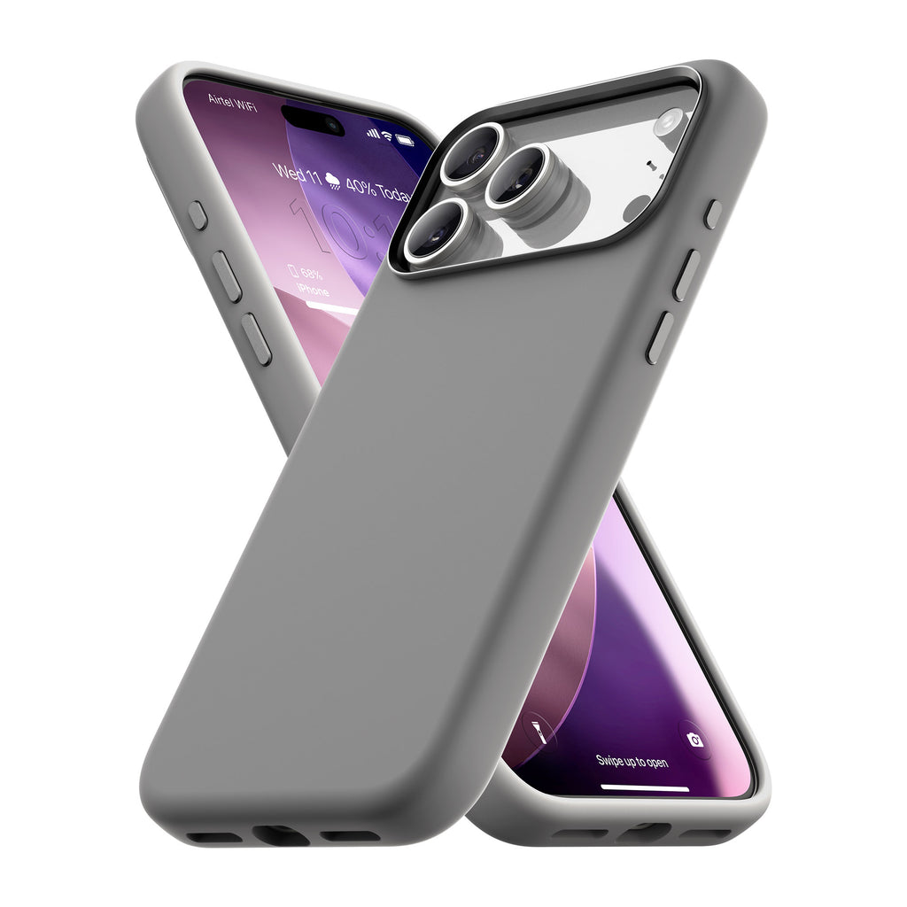 Vaku Luxos ® Apple iPhone 17 Pro Max Liquid Silicone Slim Protective Shockproof Phone Back Cover with Anti-Scratch Microfiber Lining