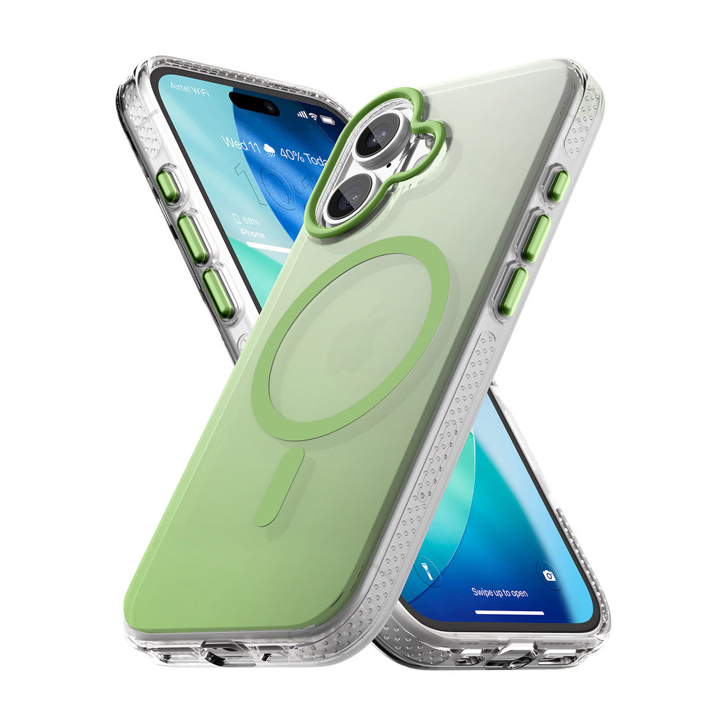 Vaku Luxos ® Apple iPhone 17 Triton Magpro Dual Matte Tone Scratch Resistant Camera Screen Protector Shockproof Protective Back Cover