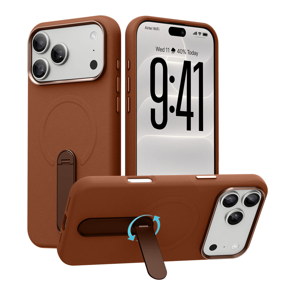 Vaku Luxos ® Apple iPhone 18 Pro Max Zayro Magpro Leather Scratch Resistant Back Cover