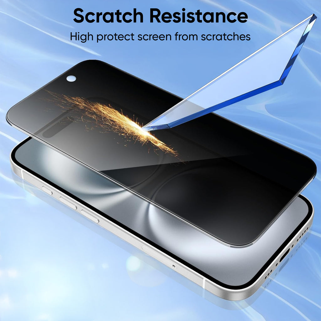 Vaku ® Apple iPhone 16 Privacy Screen Protector Anti Scratch Anti-spy Protection Tempered Glass